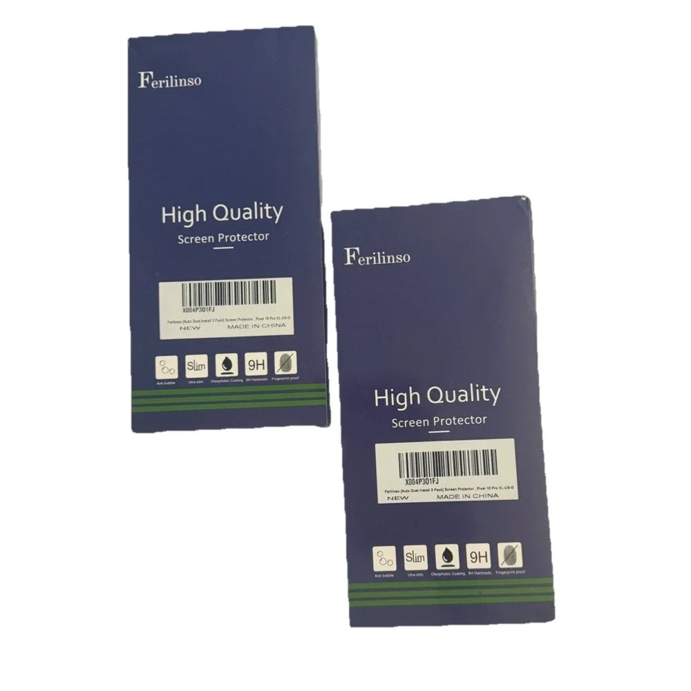2 Boxes of Ferilinso 2-Pack 9H Screen Protectors Pixel 10 Pro XL New